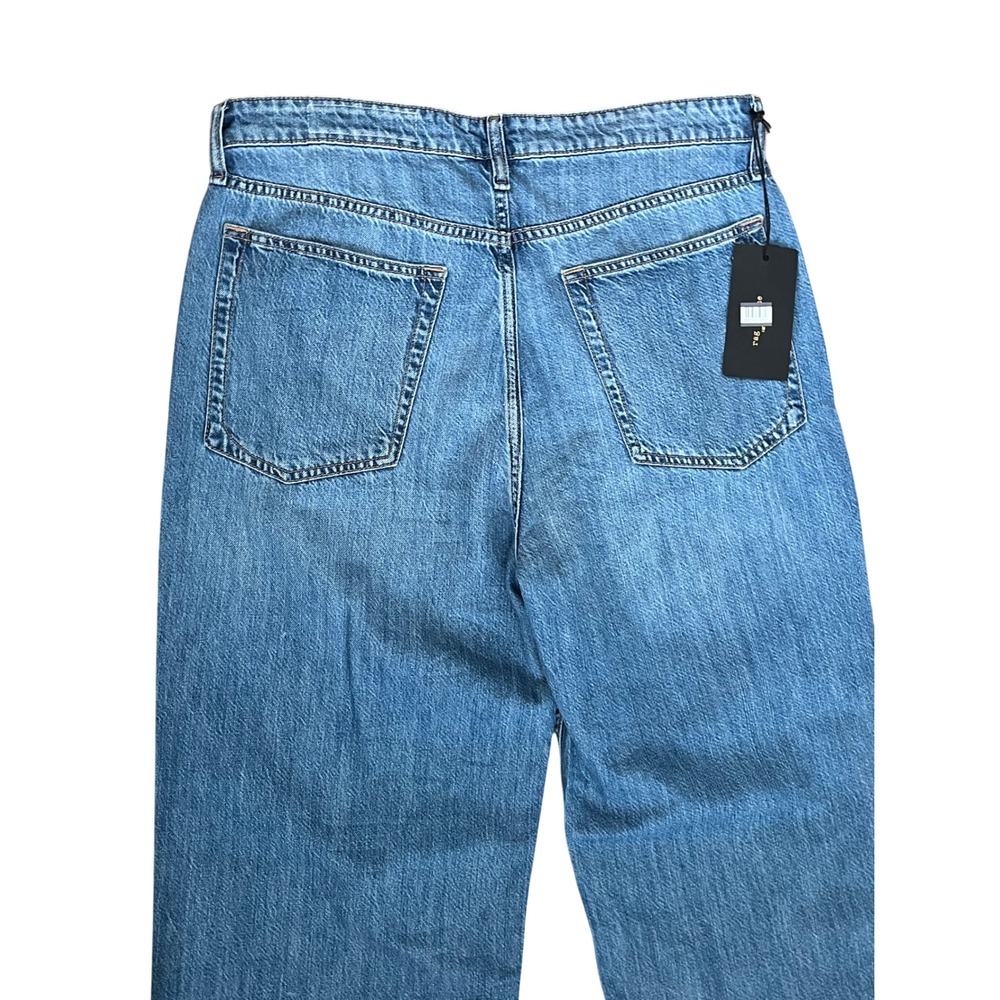 Rag Bone Lori Mid Rise Crop ‎ Wide Leg Jeans Medium Wash Denim Size 30 - Picture 5 of 9